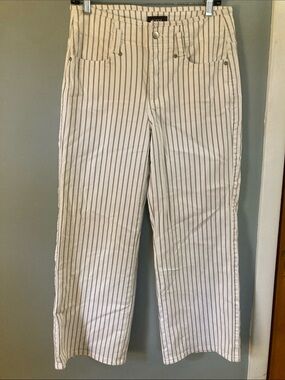 NYDJ Teresa Wide Leg Taupe Stripe